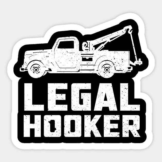 Funny Tow Truck Driver Sticker by Archer Expressionism Style